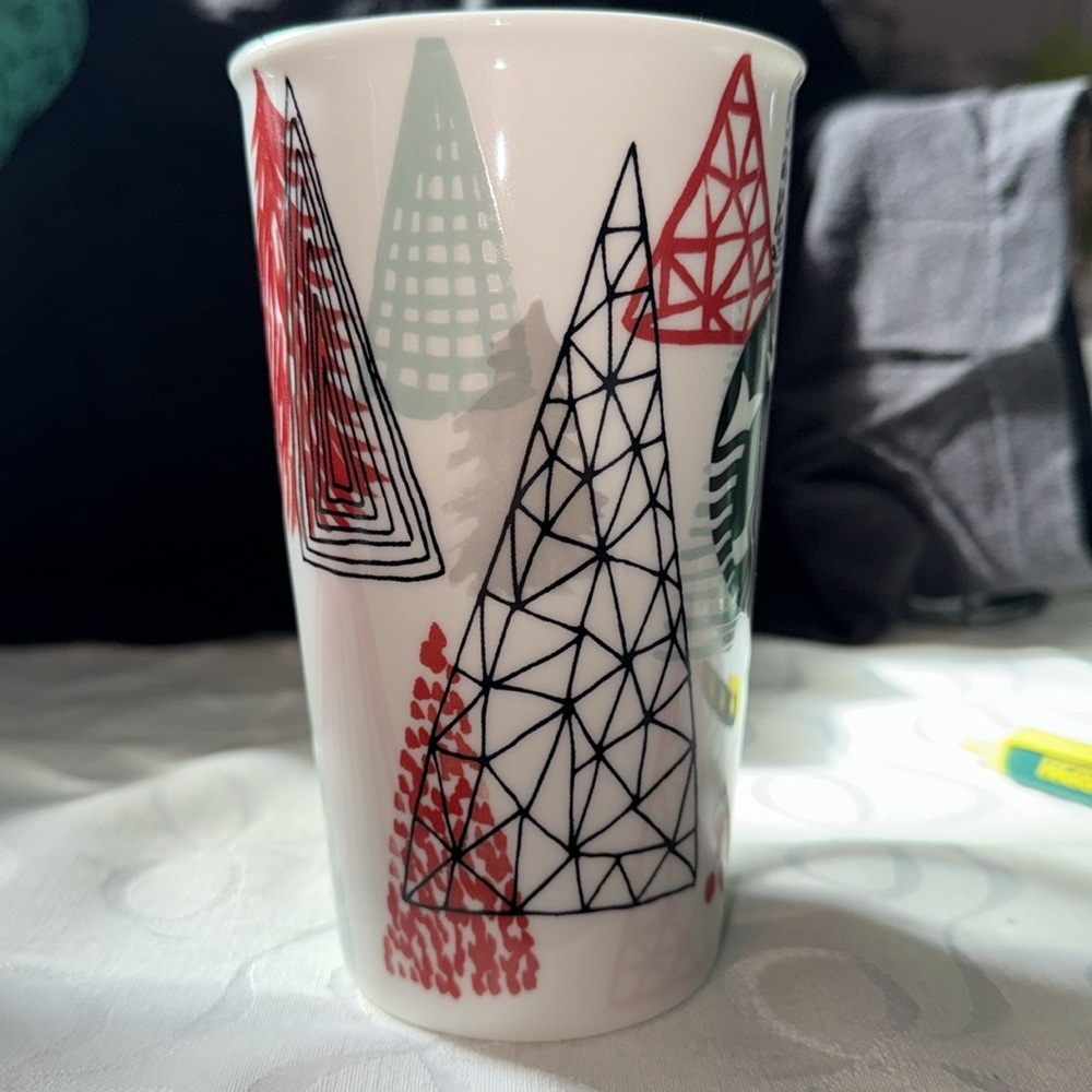 Starbucks Festive Tall Mug with Red and Black Accents - Picture 4 of 5